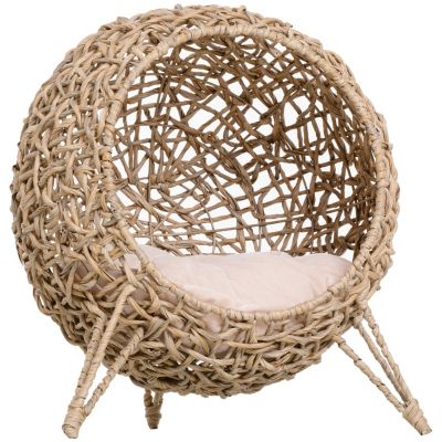 Лежанка для кошек Weaved Cat Bed 20.5" из бананового листа, бежевая