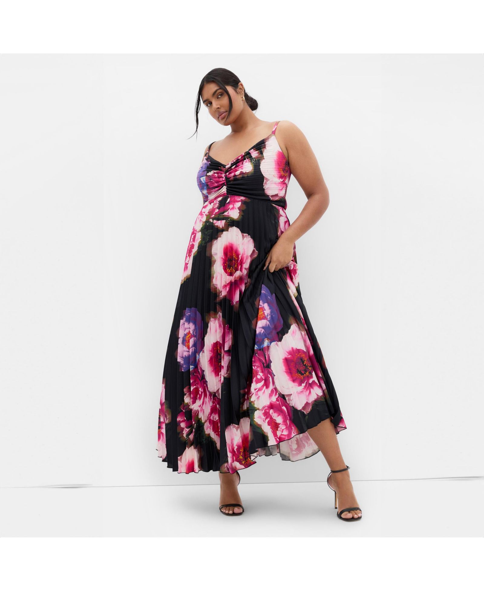 Женское платье CITY CHIC Plus Size Ariana Pleat Print Maxi