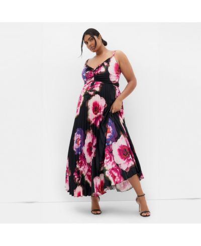 Женское платье CITY CHIC Plus Size Ariana Pleat Print Maxi