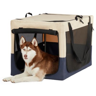 Streamdale Клетка для собак Adjustable Dog Crate Fabric Cover Iron Pipe 3-Door Travel Crate