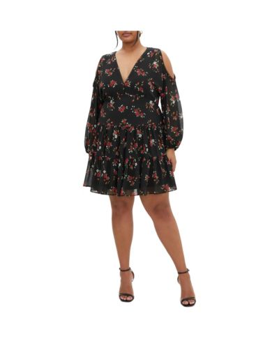 CITY CHIC Платье макси Maria с принтом Plus Size