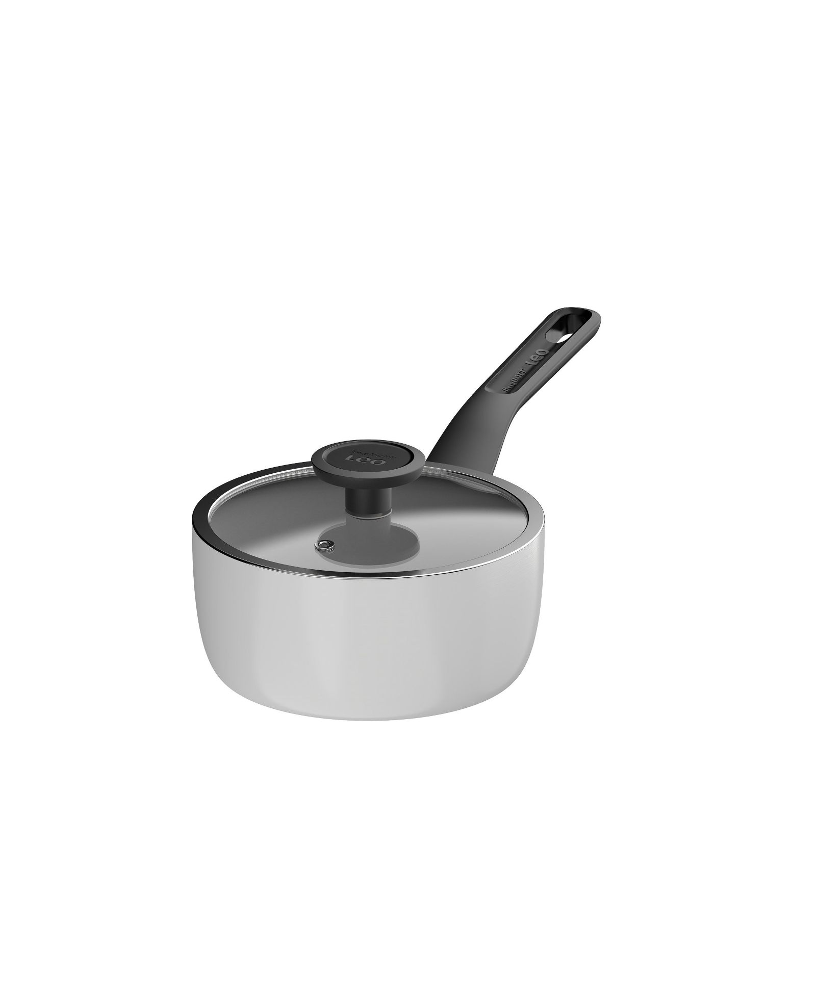 BergHOFF Leo Glints Nonstick Aluminum Saucepan 7", 2qt. With Glass Lid