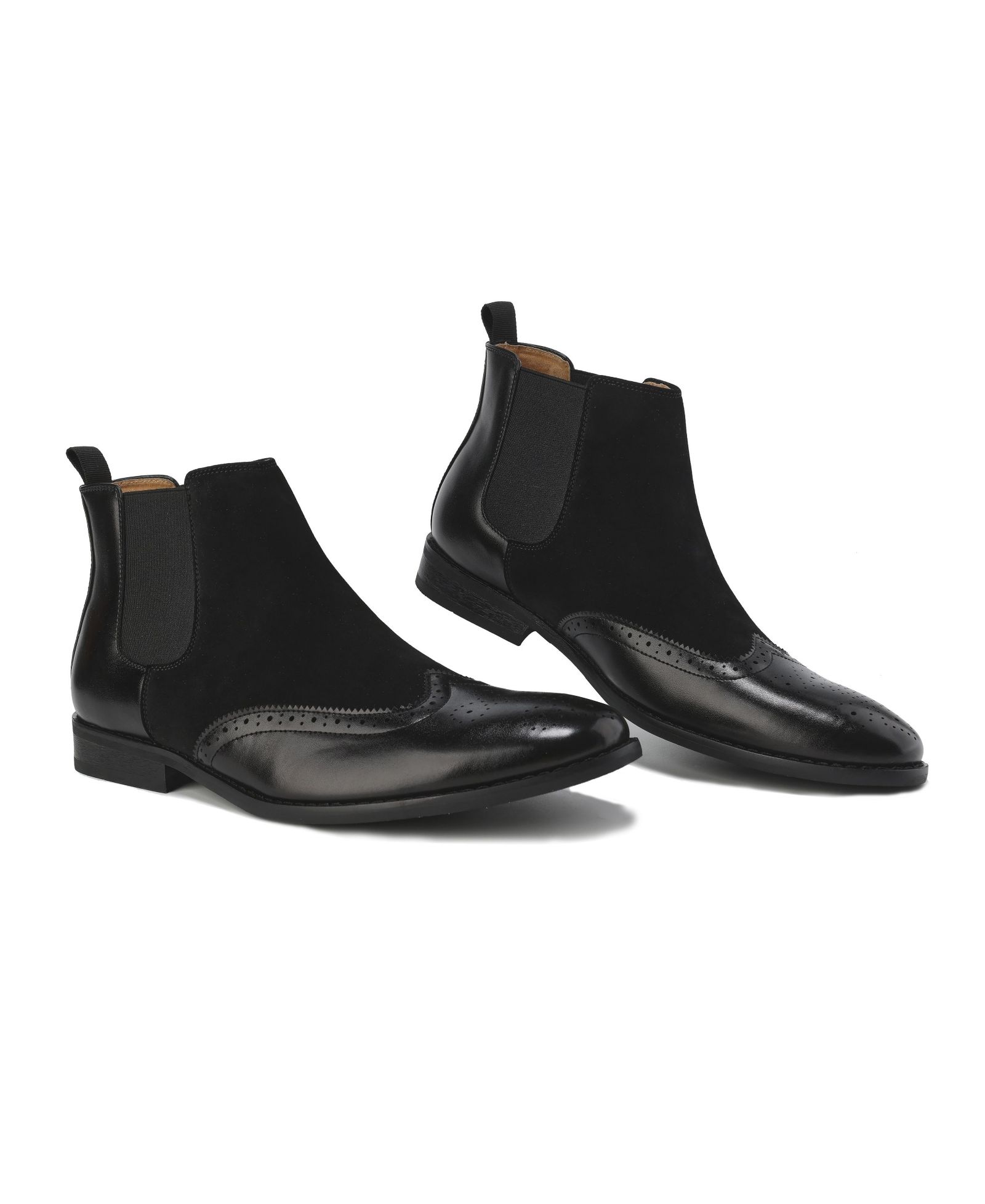 Мужские ботинки Gino Vitale Wingtip Brogue Two-Tone Chelsea