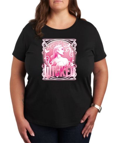 Hybrid Apparel Plus Size Wicked Glinda Graphic Crew Neck T-Shirt
