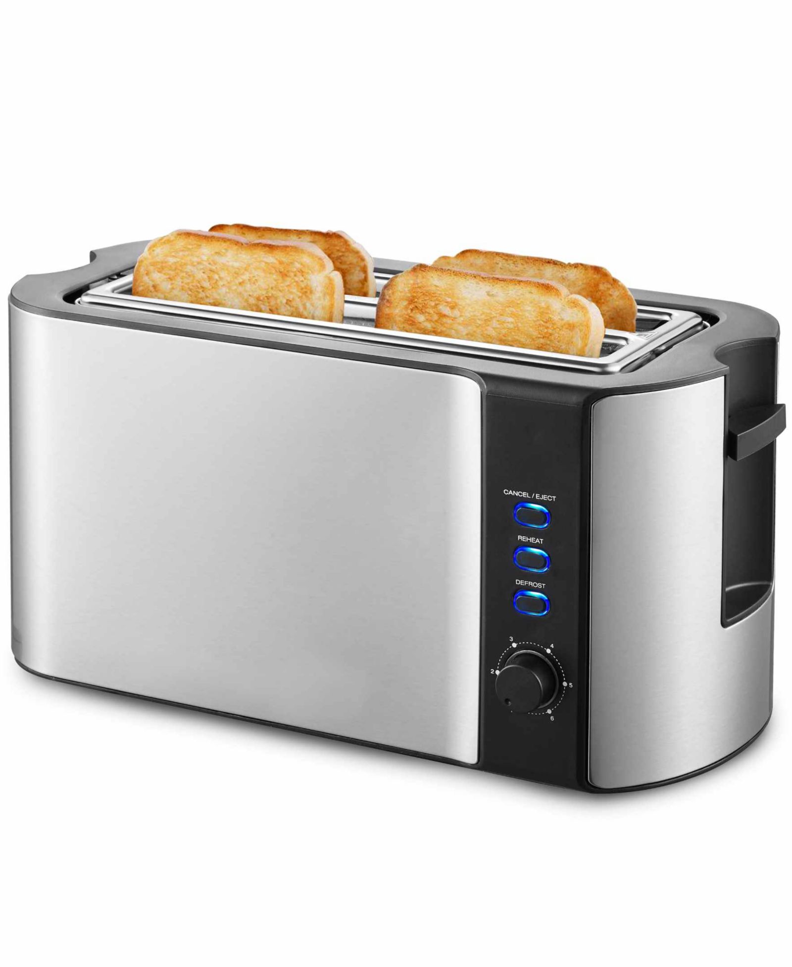 Тостер Elite Cuisine 4-Slice Stainless Steel Long Slot