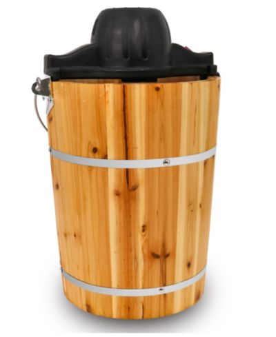 Elite Cuisine Электрическая/ручная мороженица Old Fashioned Pine, 6 Quart