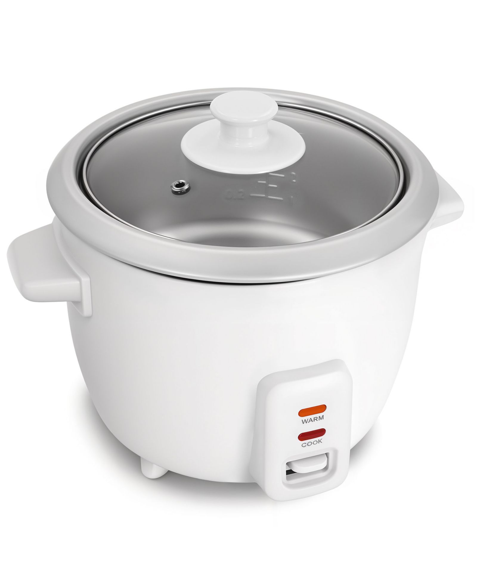 Elite Cuisine 6 Cup Rice Cooker with Glass Lid