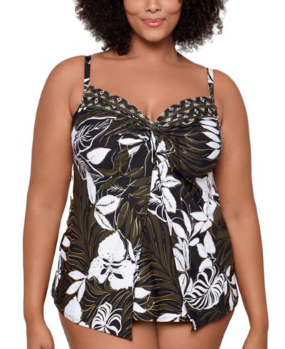 Женский топ-танкини Miraclesuit Plus Size Elle Dorado Love Knot Underwired