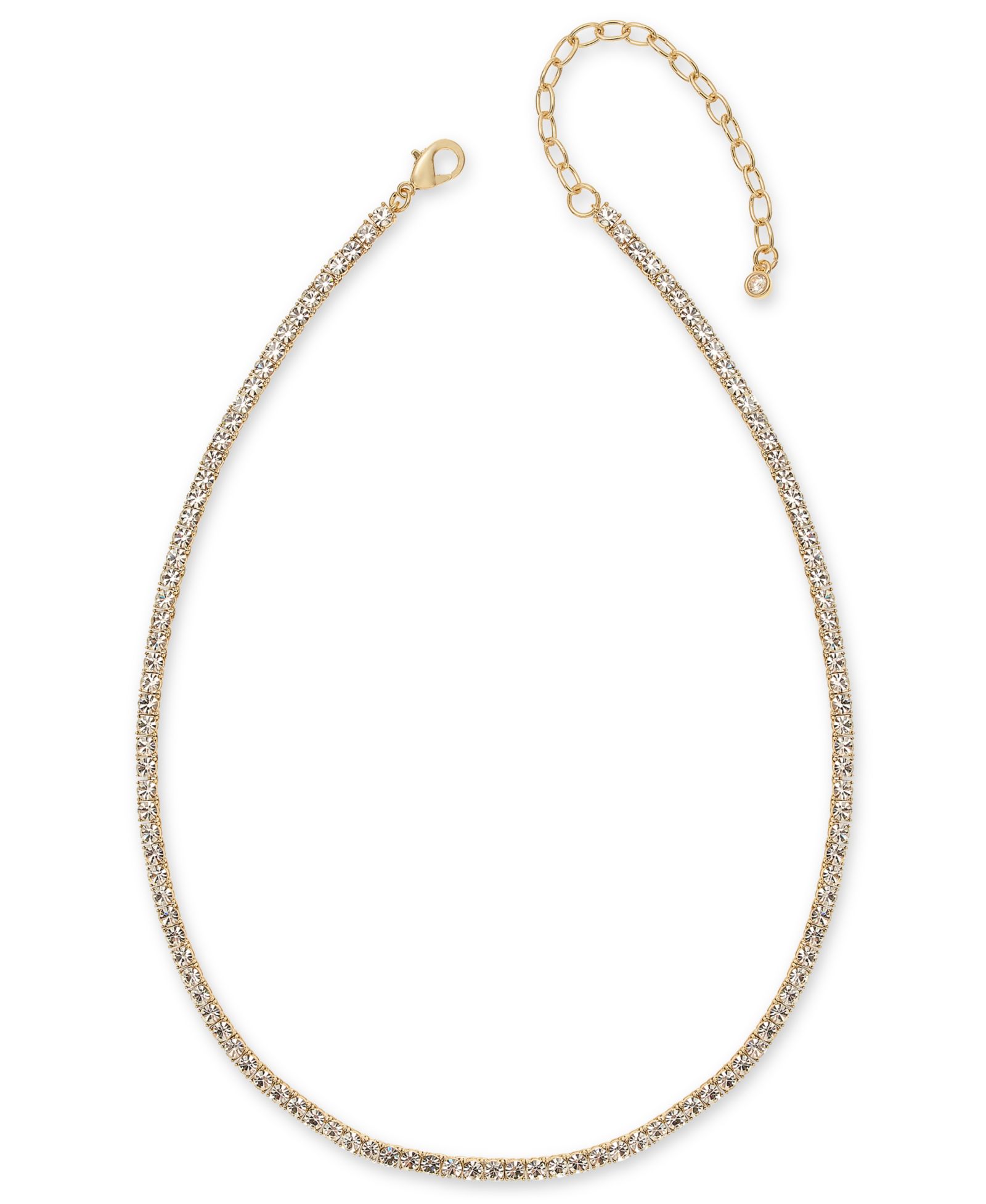 Ожерелье On 34th Crystal All-Around Tennis Necklace, 15" + 2" extender