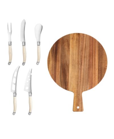 Набор ножей для сыра French Home Laguiole 6-Piece и деревянная доска