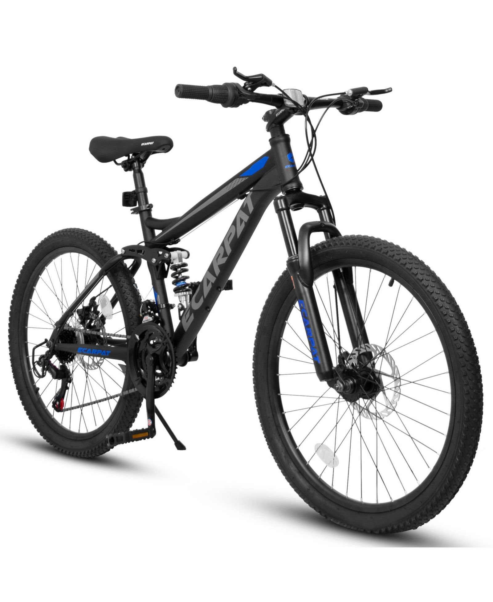 Горный велосипед Streamdale Furniture 24 Inch Wheels, 21-Speed Full Suspension, High Carbon Steel Frame, Disc Brakes