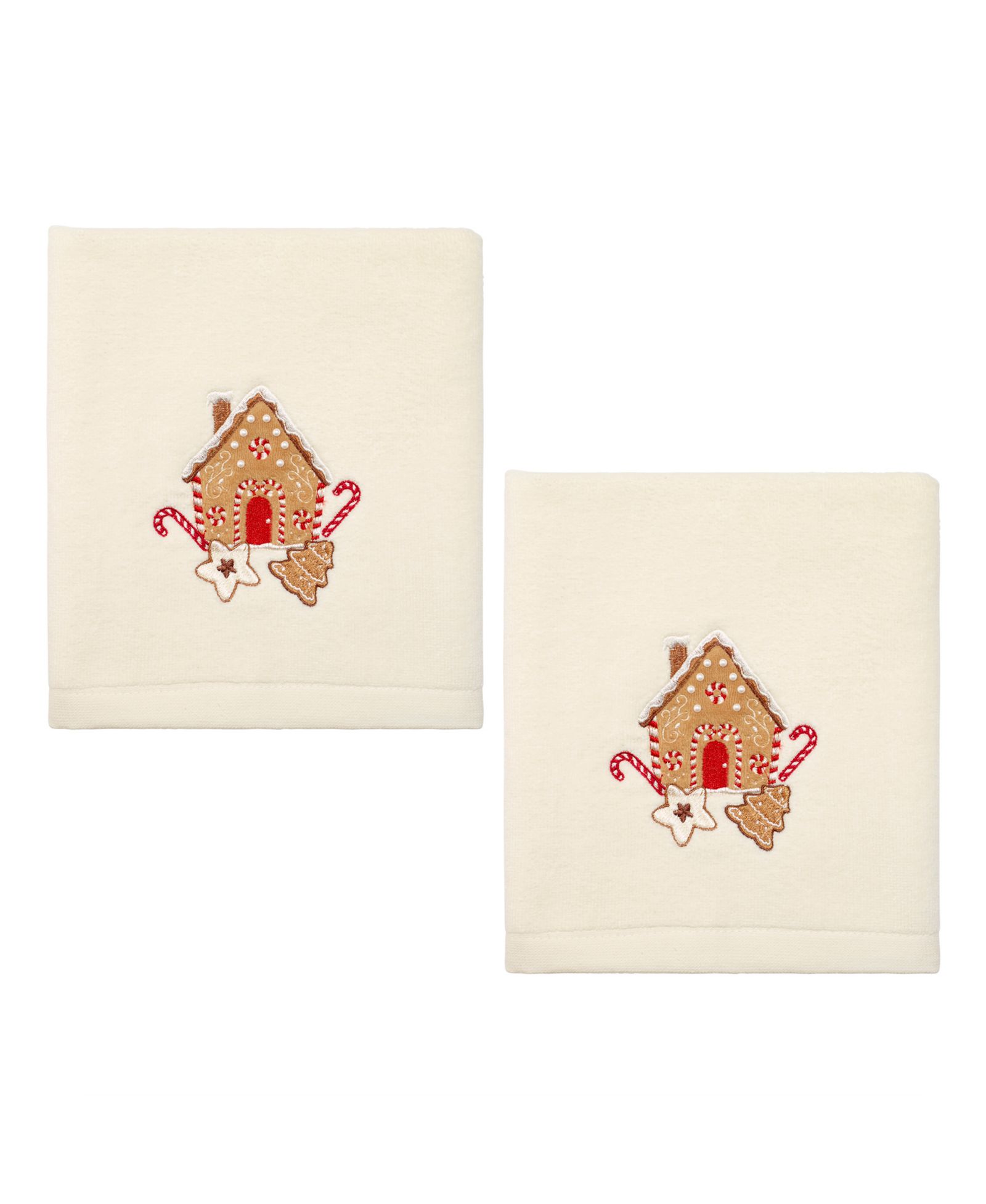 Avanti Gingerbread Cotton Hand Towel Set, 28" x 16"