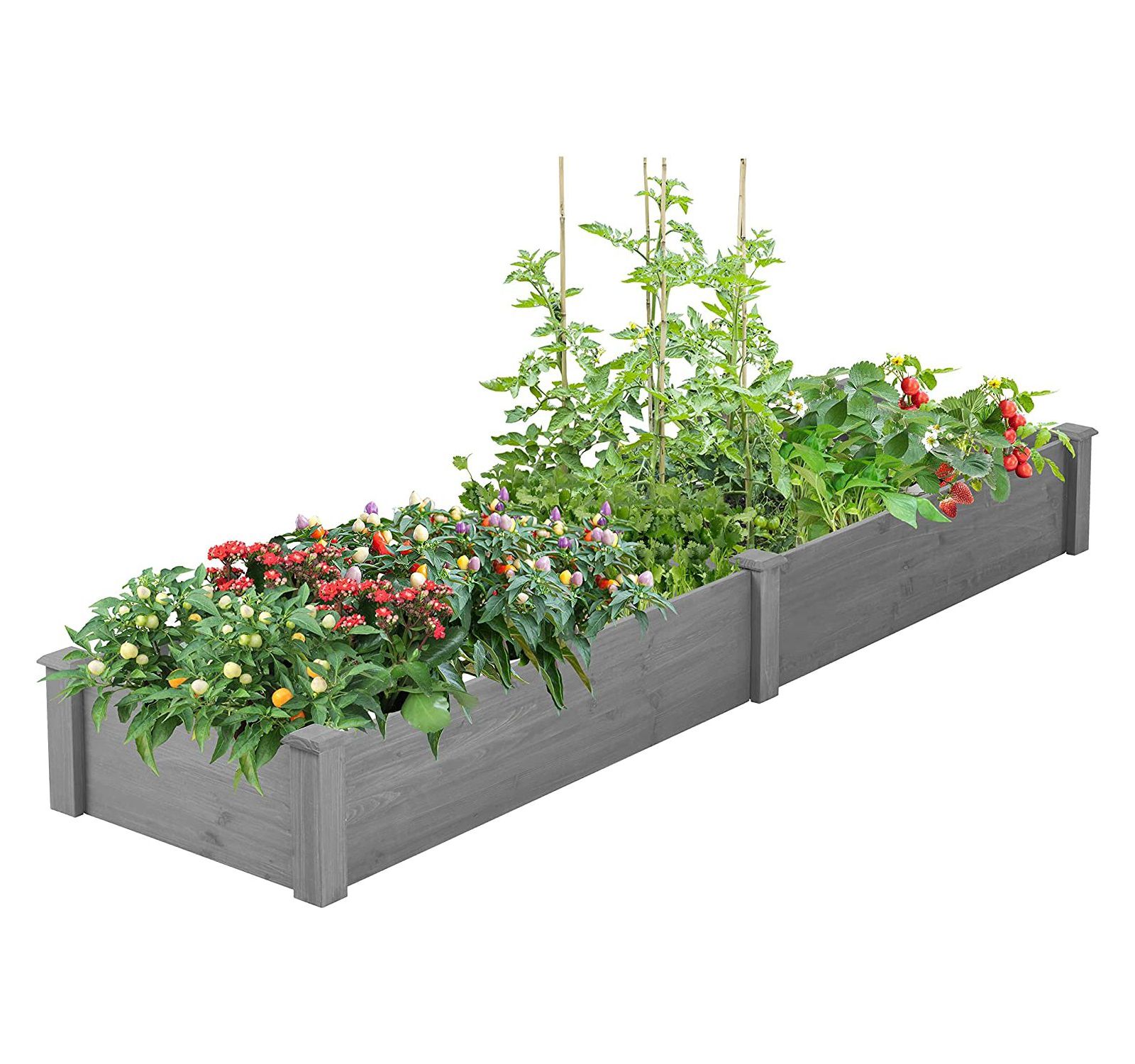 Streamdale Furniture  96" Raised Garden Bed with Tool-Free Assembly