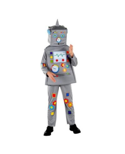 Robot Tunic, Pants & Headpiece Costume Set - Kids Boys & Girls