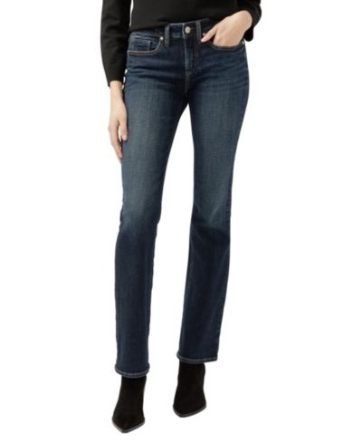 Silver Jeans Co. Women's Suki Mid Rise Curvy Fit Slim Bootcut Jeans