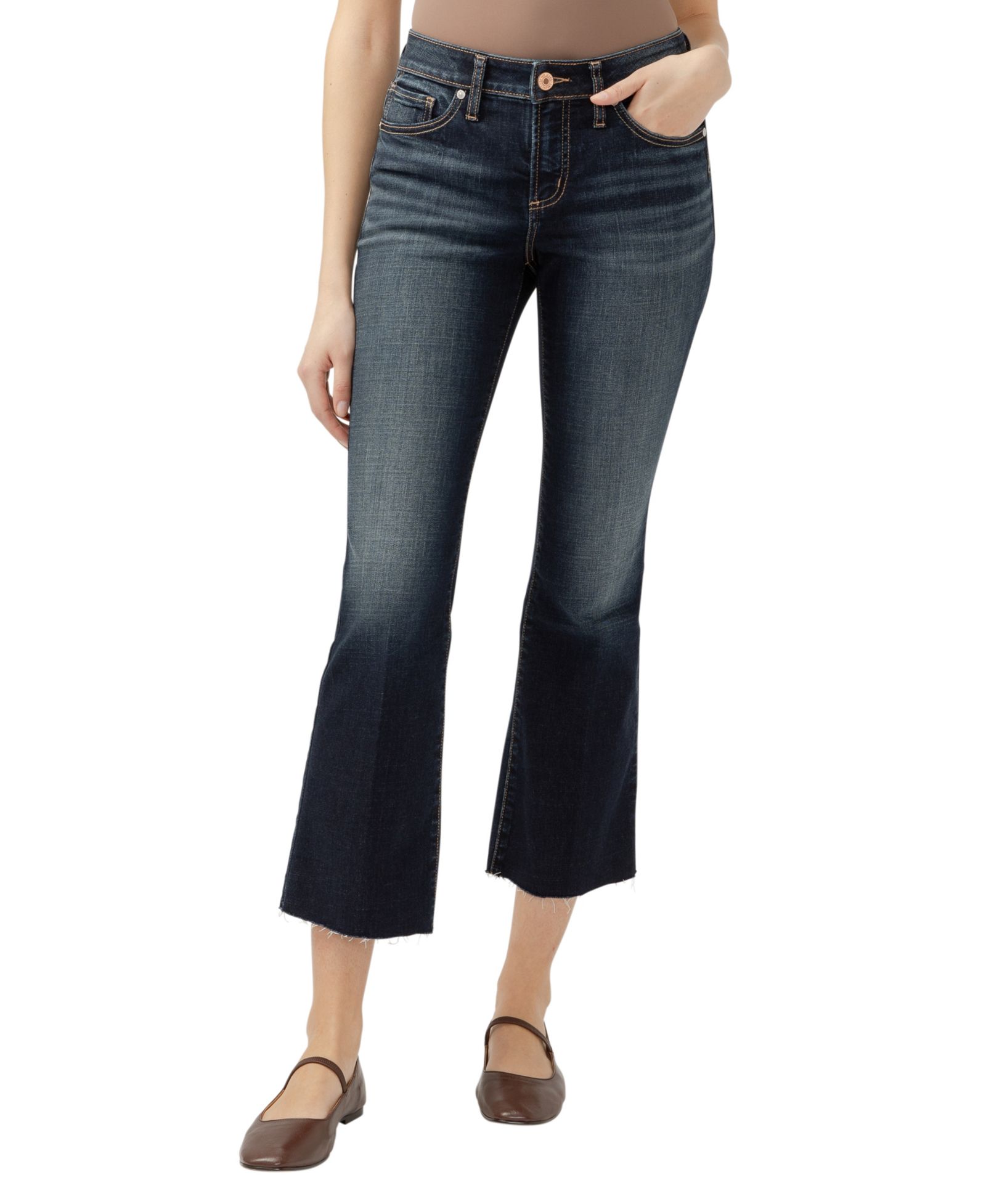 Silver Jeans Co. Женский Suki Mid Rise Curvy Fit Flare Jeans