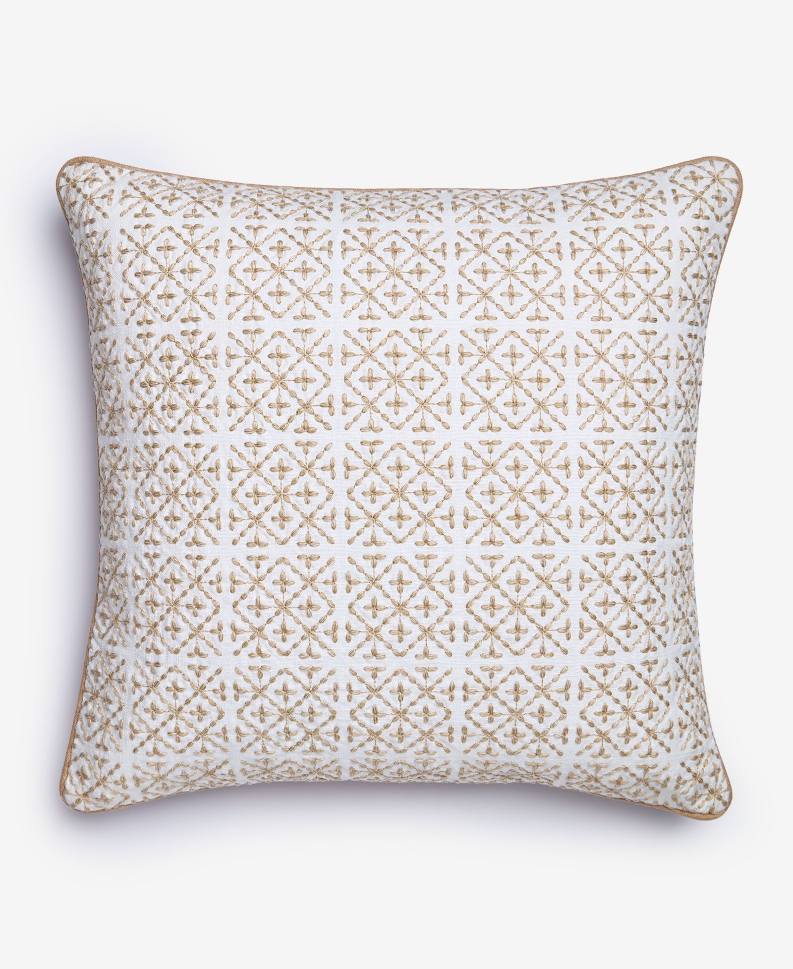 Charter Club Embroidered Tiles Decorative Pillow, 20" x 20", Exclusively at Macy's