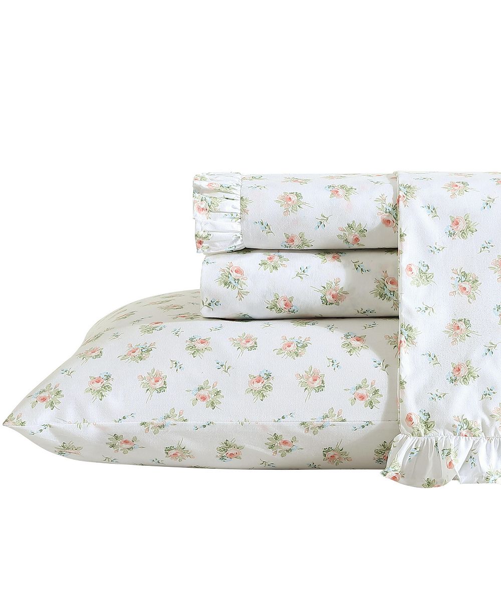 Пара наволочек Laura Ashley 200-Thread Count Cotton Percale, Standard