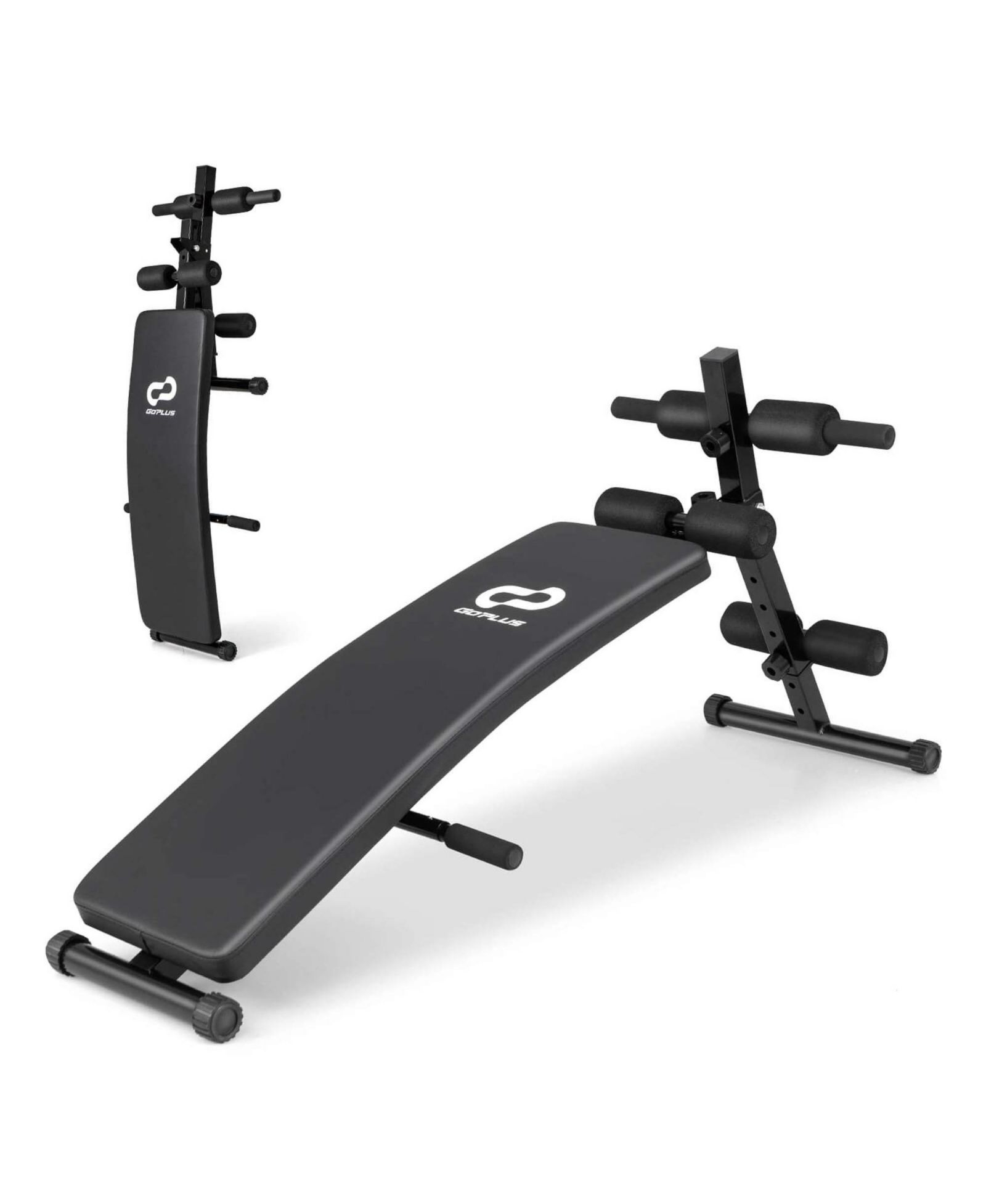 Adjustable Decline Sit Up Bench for Exercise with High Density Foam