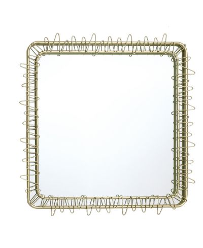 Настенное зеркало LuxenHome Gold Metal Frame 30.2-In Square