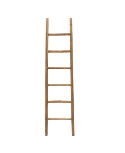 LuxenHome Rustic 6ft Decorative Blanket Ladder