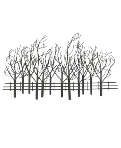 Настенный декор LuxenHome Snowy Black Metal Field of Trees
