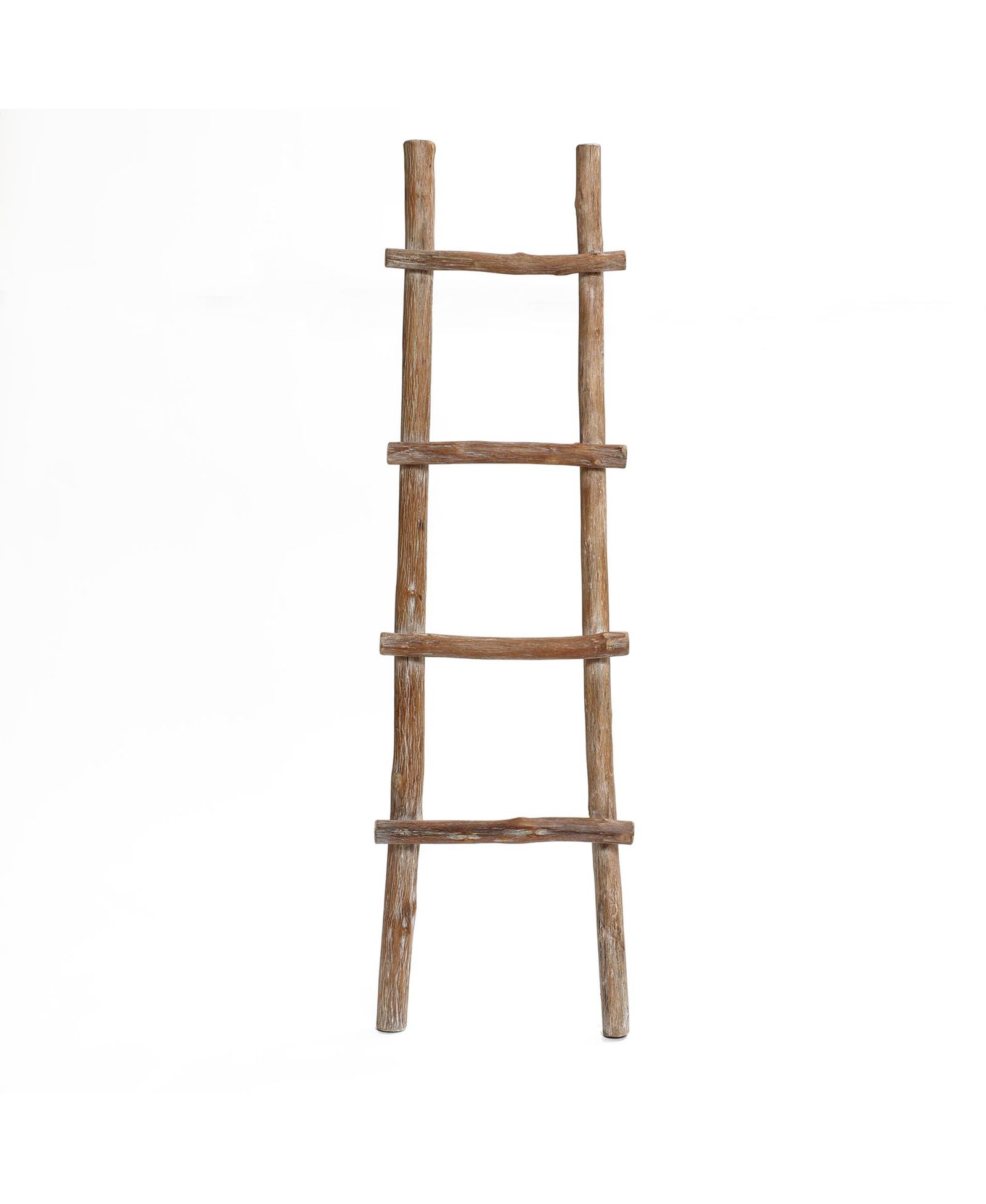 LuxenHome лестница для пледа из цельного дерева Natural 4-Rung 59-Inch Tall