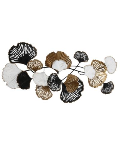 Современный настенный декор LuxenHome Metal Ginkgo Leaves
