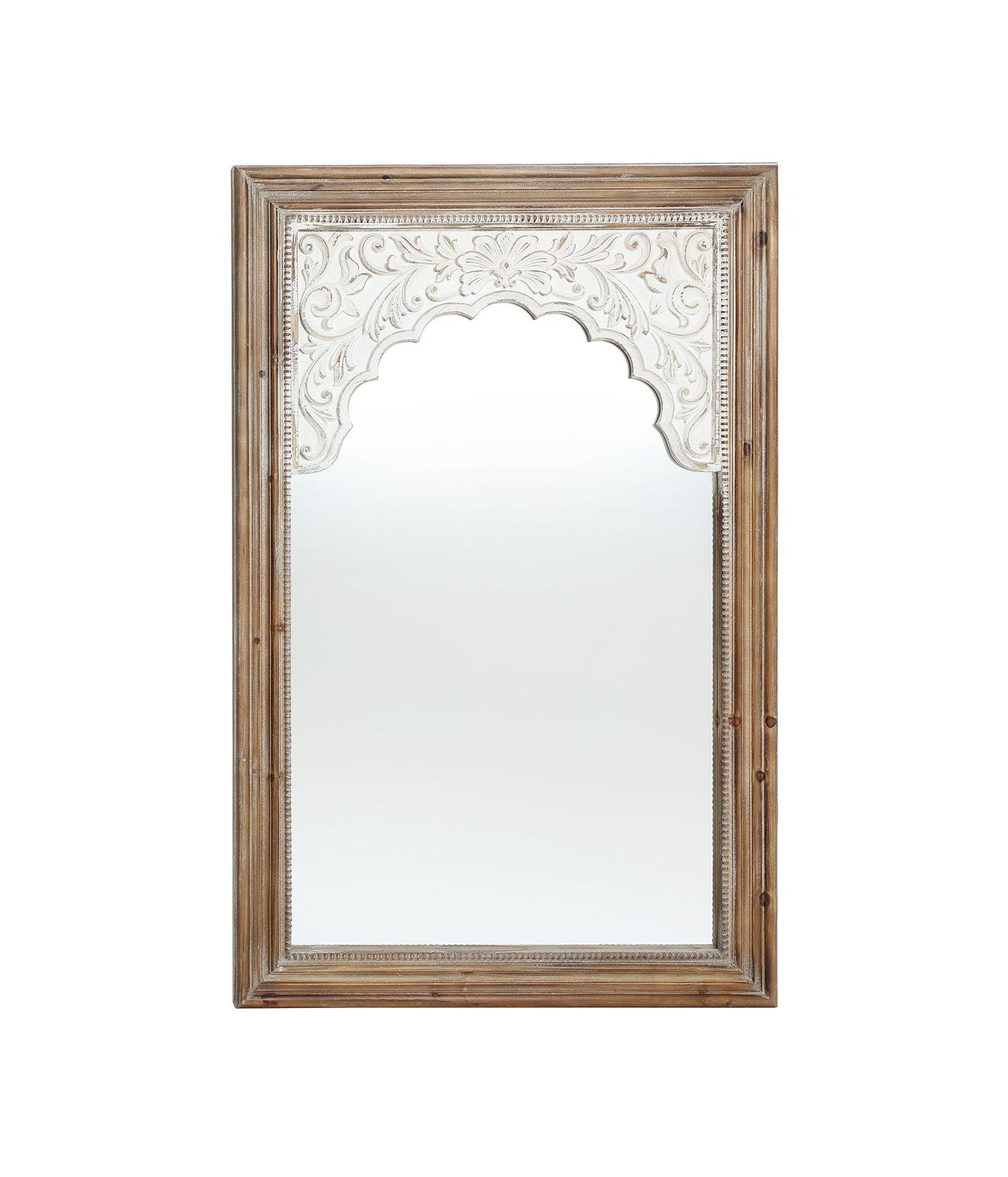 LuxenHome Wood Framed Rectangular Accent Wall Mirror