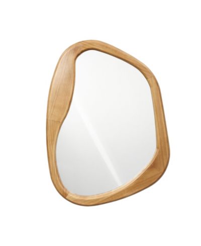 Настенное зеркало LuxenHome Freeform Pine Wood Frame Oblong