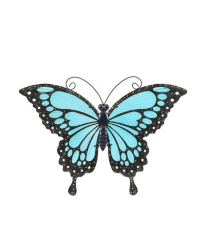 Декор для стен LuxenHome 18" Butterfly Outdoor Wall Decor, Metal and Glass