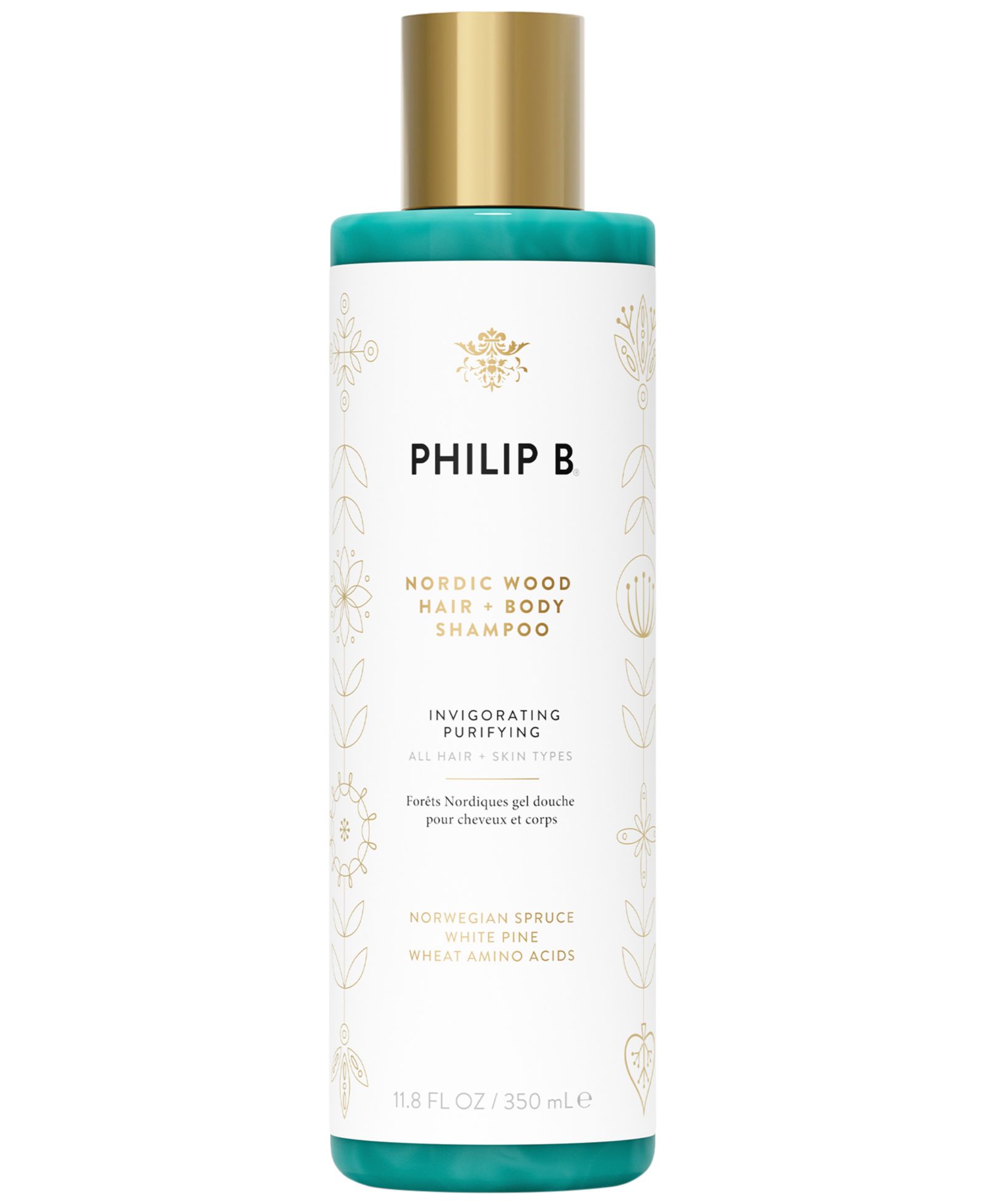 Шампунь для волос и тела Philip B. Nordic Wood, 11.8 oz.