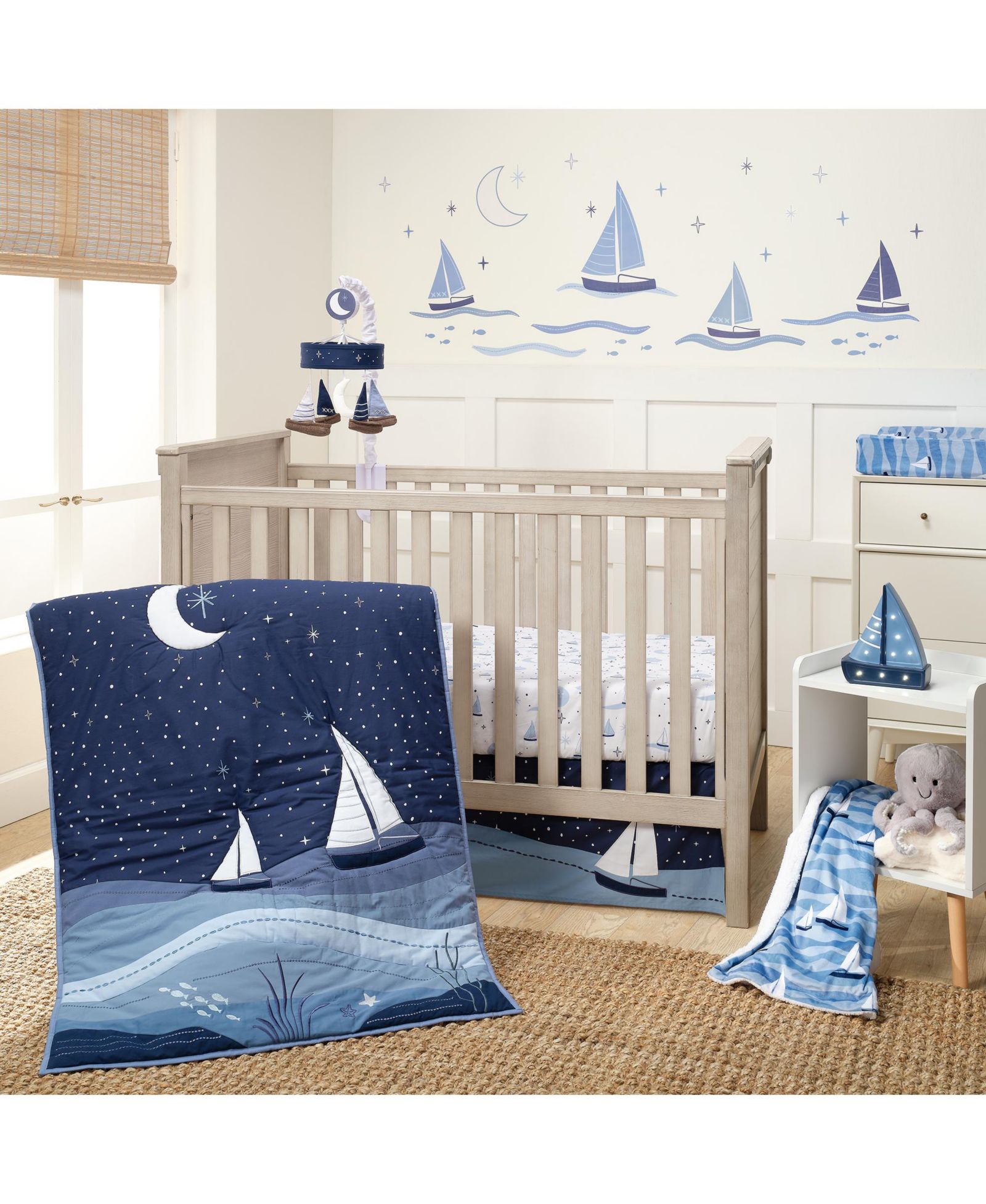 Lambs & Ivy набор постельного белья для детской кроватки 3 предмета Little Skipper