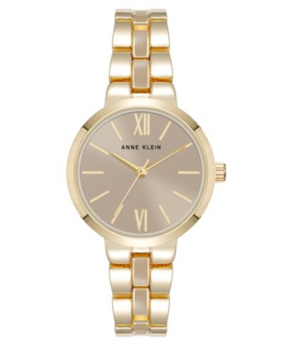 Anne Klein Женские кварцевые современные часы с эмалью и золотистым сплавом, 30mm