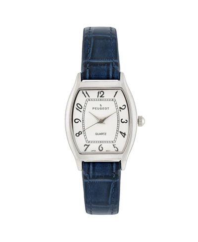 Peugeot Women 26 x 32mm Cushion Shape Watch with Blue Leather Band