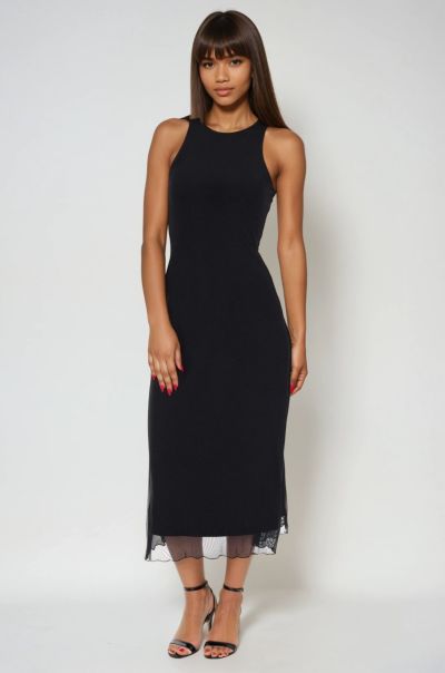 Bebe Women's PowerMesh A-line Dress