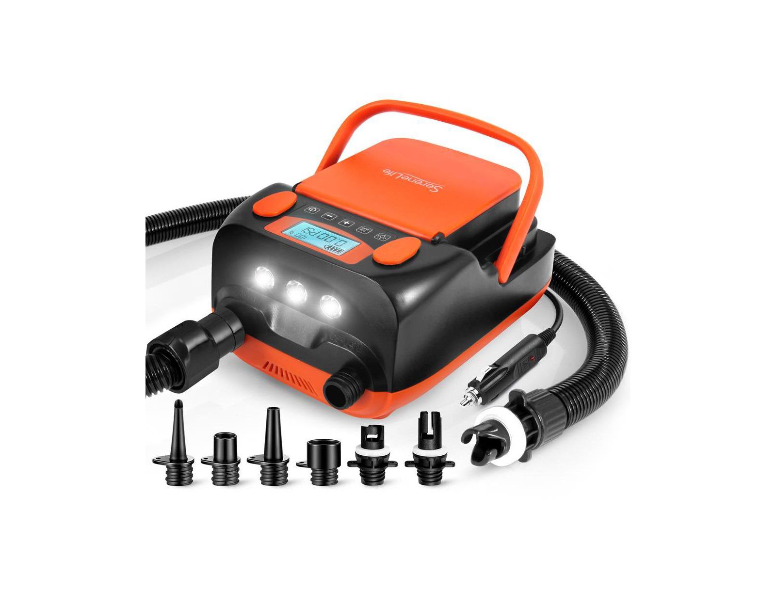 SereneLife Portable Electric SUP Air Pump, 110W