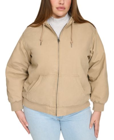 Levi's® Plus Size Quilted Lined Hooded Bomber Jacket