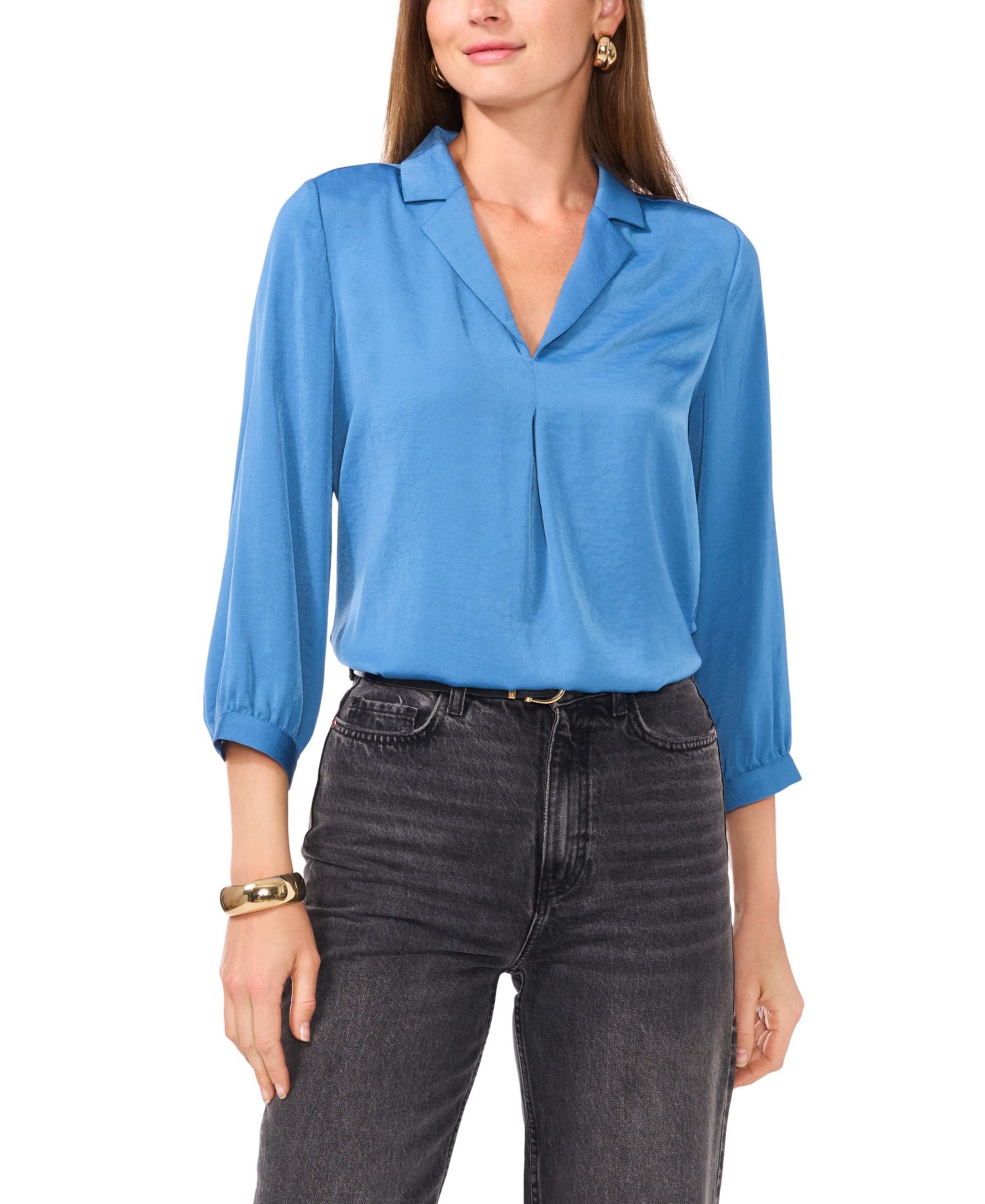 Женский топ Vince Camuto Collared V-Neck