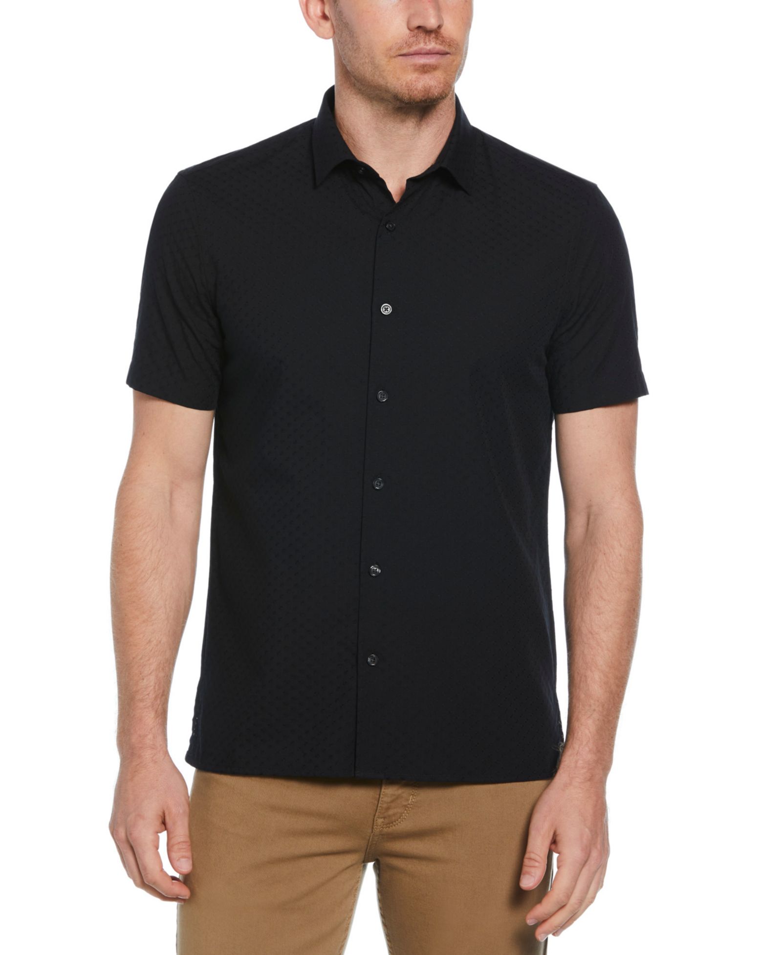 Мужская рубашка Perry Ellis Dobby-Weave
