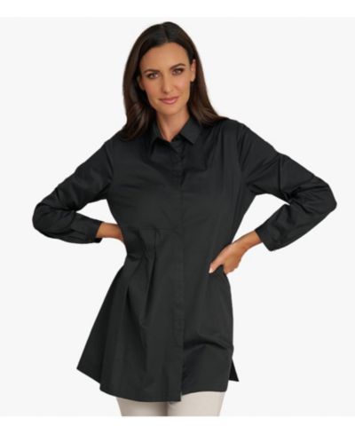 Женская туника Stella Carakasi Long Sleeves Cotton Poplin Asymmetrical Pleat Front