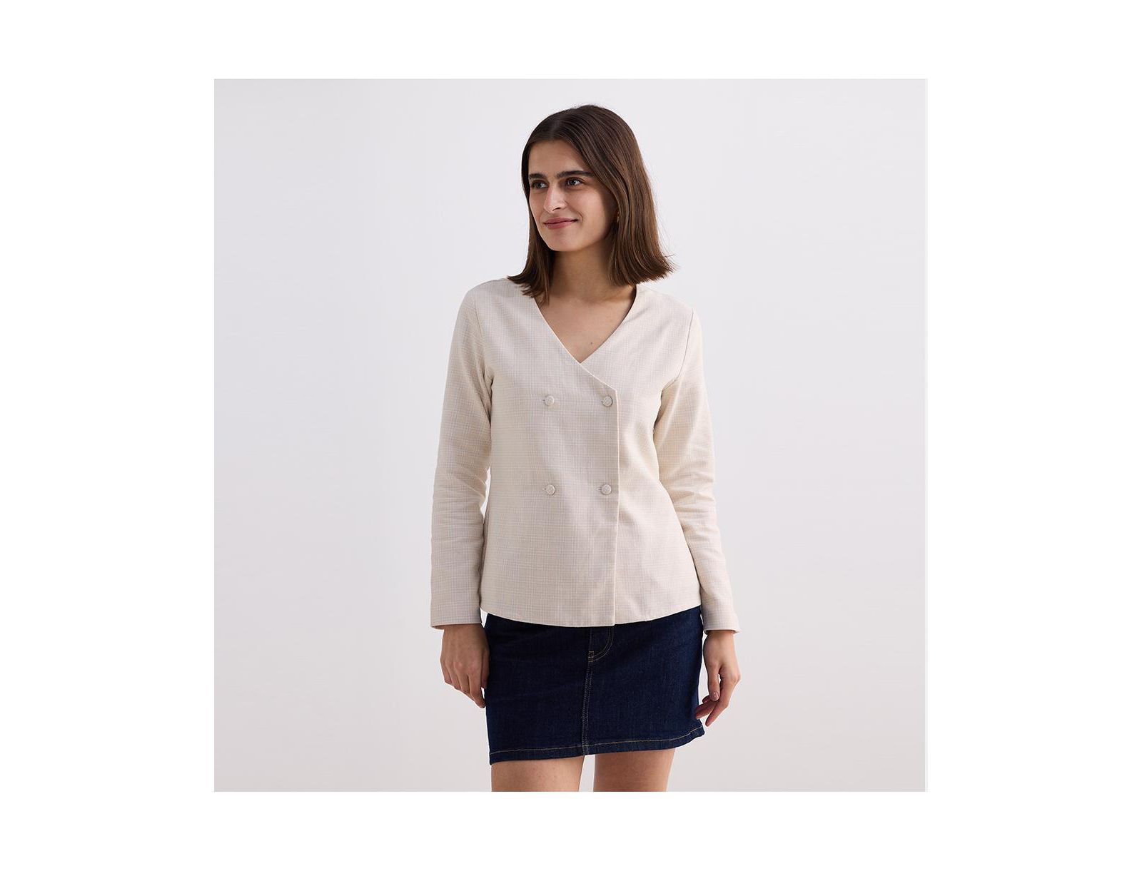 Reistor Women's Fitted Cotton Tweed Jacket