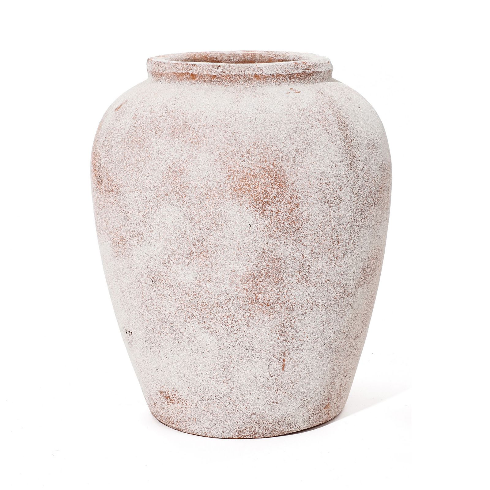 Ваза LuxenHome Marble Brown and White 12 Inch Tall Terracotta