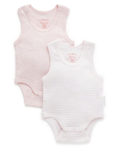 Детский боди Purebaby Rib 2 pack