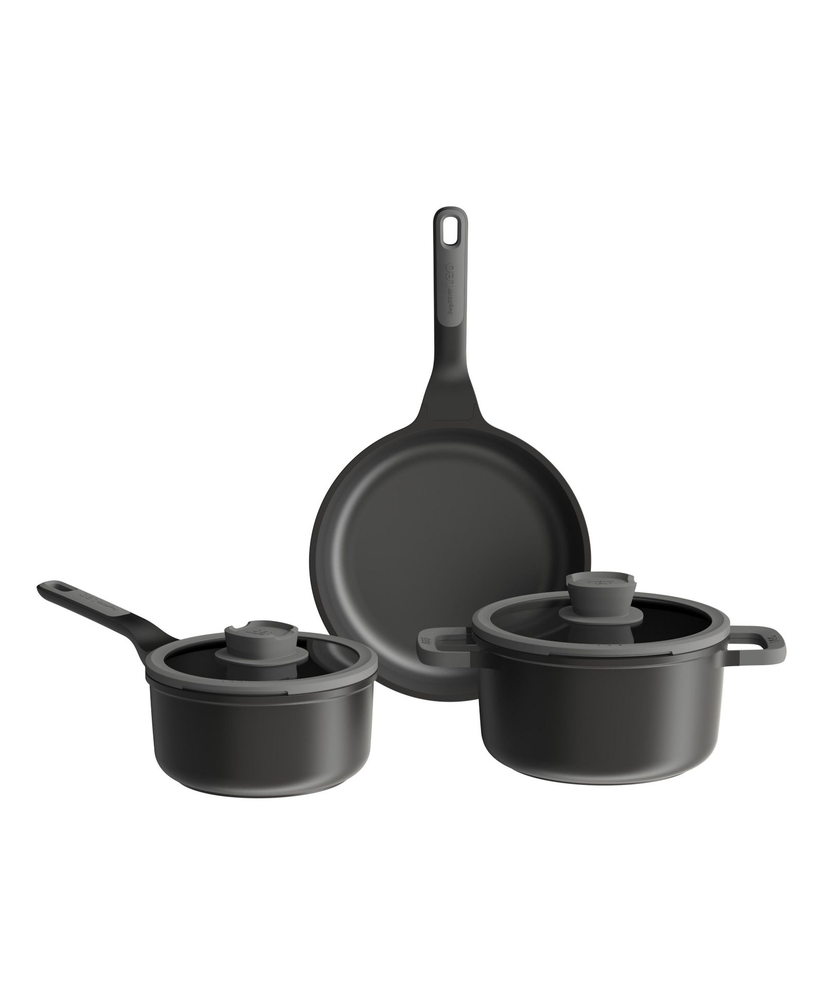 BergHOFF Leo Stone+ 5pc Nonstick Ceramic Cookware Set
