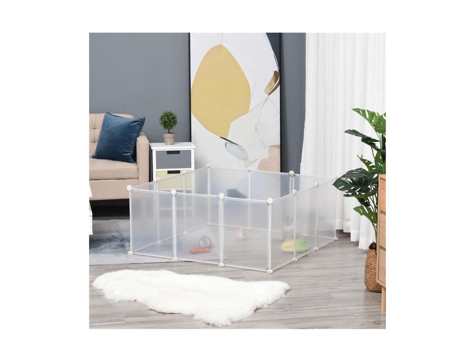 Slickblue DIY Pet Playpen Customizable Indoor & Outdoor Play Area for Dogs and Small Pets