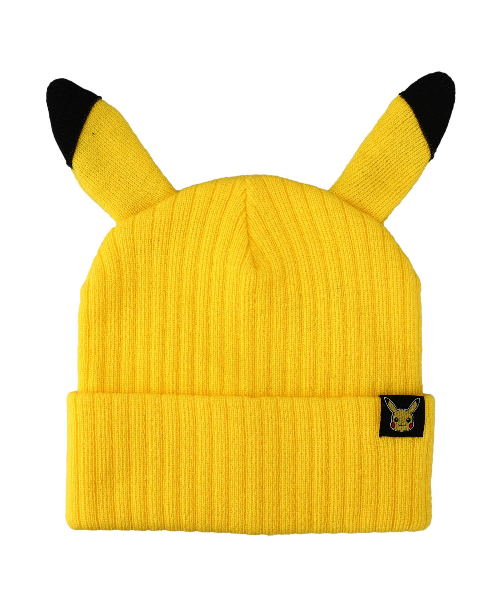 Pokemon Men's Pikachu Inspired Adult Unisex Yellow Cuff Beanie
