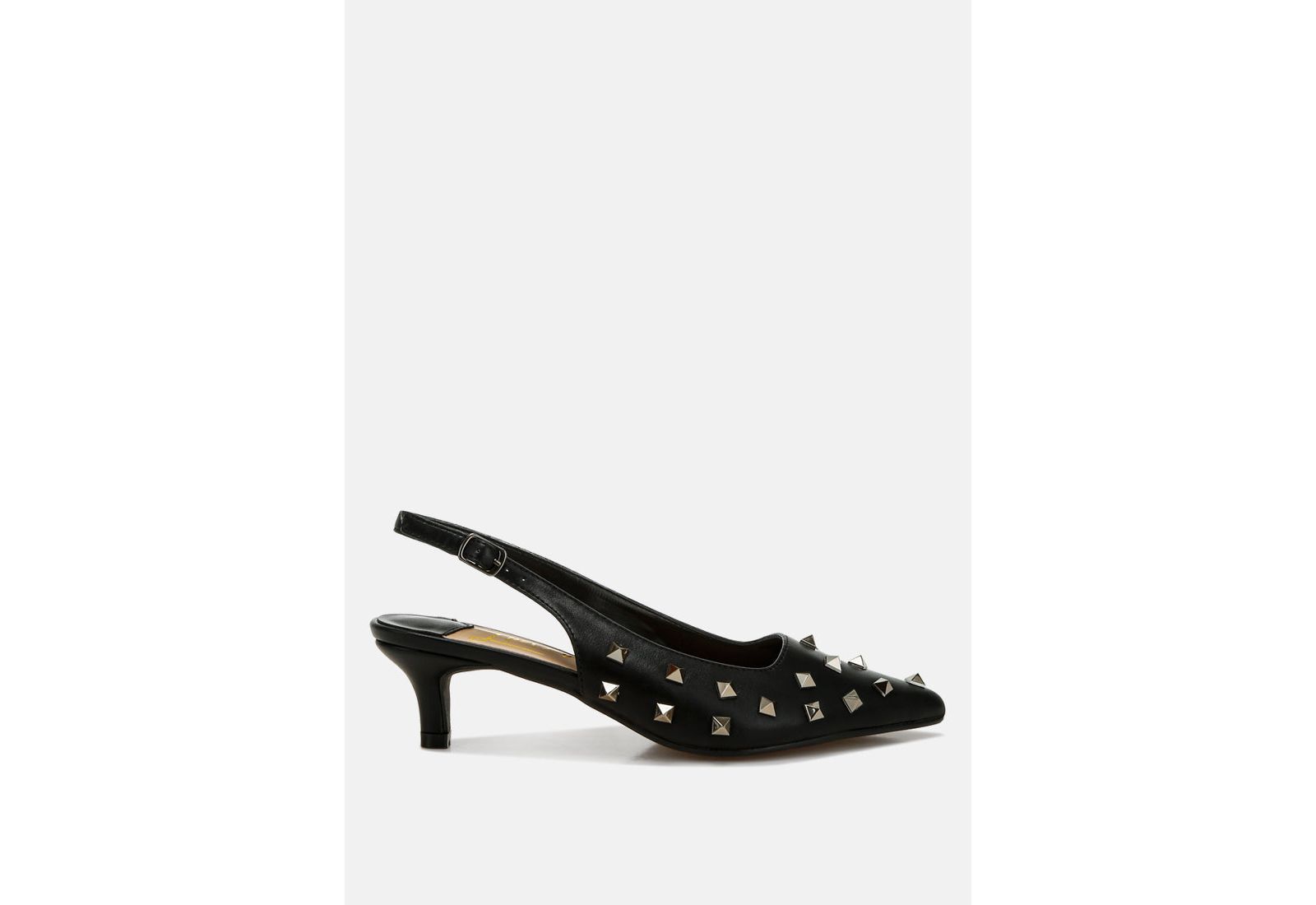 London Rag Women's Hegron Stud Embellished Kitten Heels