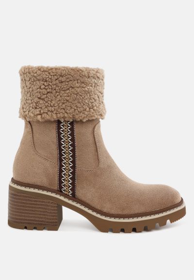 London Rag Женские сапоги Woolly Faux Fur с вышивкой