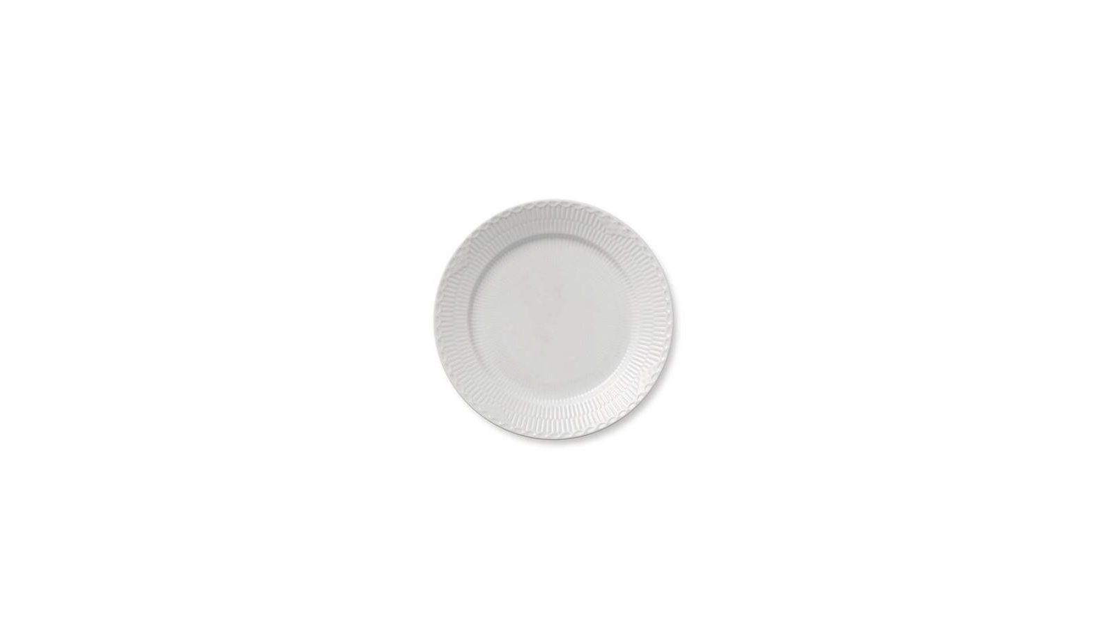 Белая тарелка Royal Copenhagen White Fluted Half Lace